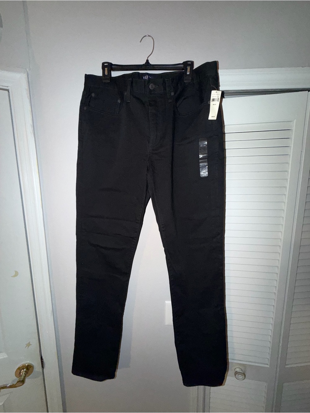 Gap Slim Fit Black Denim Jeans Mens 36X34